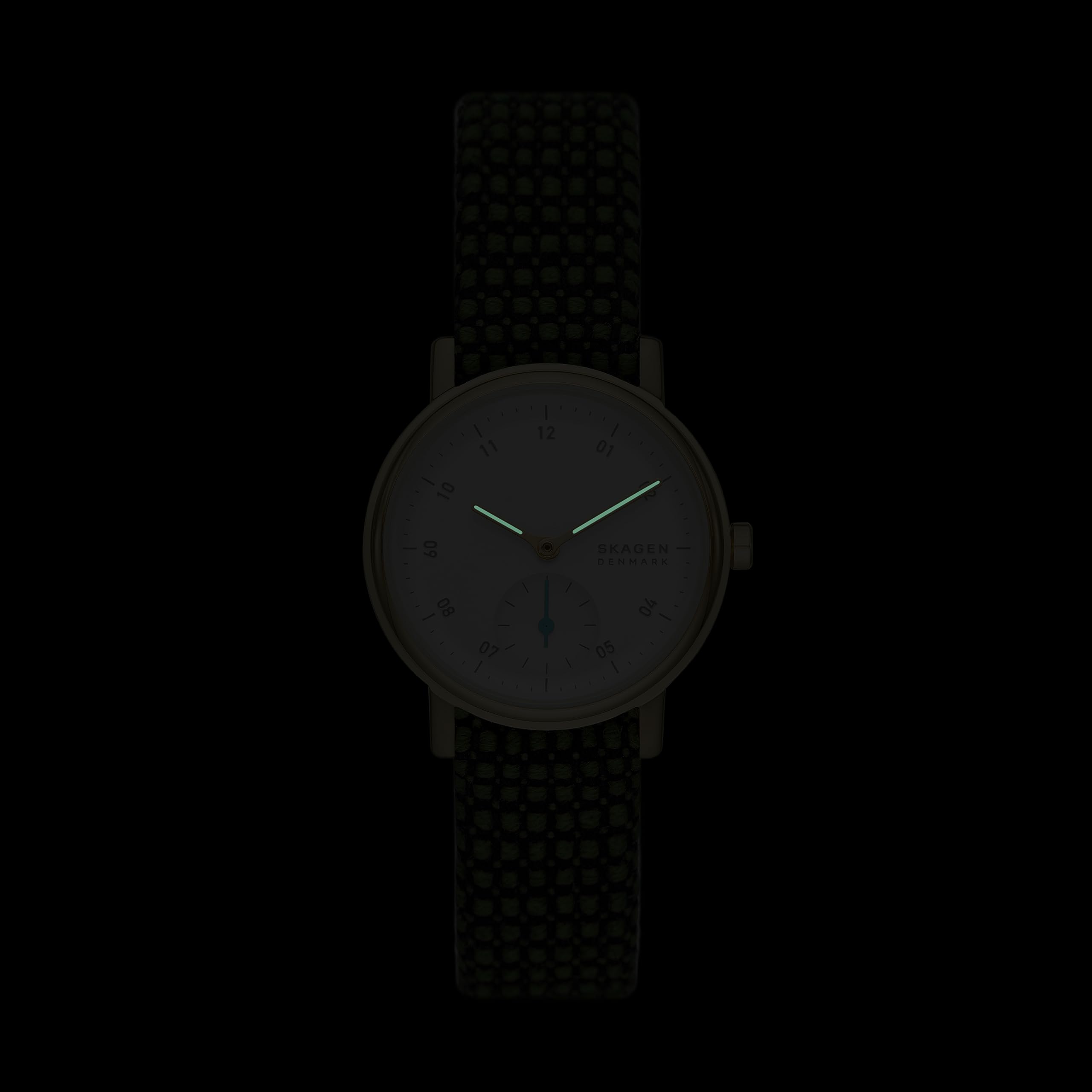 Skagen Women's Kuppel Lille Two-Hand Sub-Second Watch with Steel Mesh or Leather Band