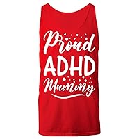 Proud ADHD Mummy Red Men Unisex Tank Top Tee Tshirt for Women Men Mother Father