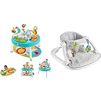 Fisher-Price 3-in-1 Sit-to-Stand Activity Center [Amazon Exclusive], Multicolor & Portable Baby Chair Sit-Me-Up Floor Seat with Developmental Toys & Machine Washable Seat Pad, Honeydew Drop