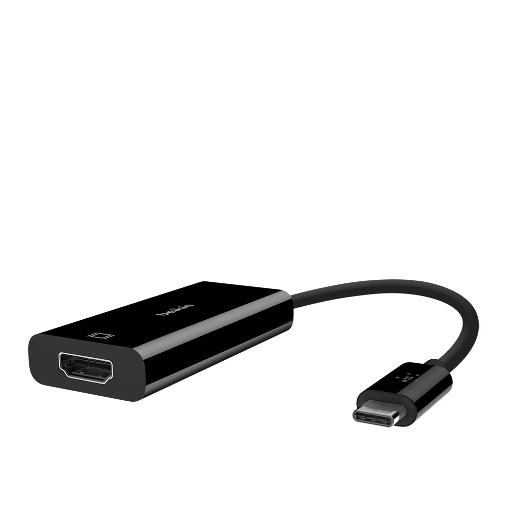 Belkin USB-C to HDMI Adapter, Works with Chromebook Certified(Supports 4K @60Hz, HDMI to USB-C Adapter, USB Type-C to HDMI Adapter), Black (F2CU038btBLK)