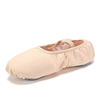 HIPPOSEUS Ballet Shoes for Girls (Toddler/Little Kid/Big Kid) Canvas Ballet Slippers Split Sole Ballet Flats