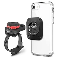 Spigen Gearlock Stem Bike Mount with Universal Adapter Bundle with iPhone SE (2020) / iPhone 7 / iPhone 8 Ultra Hybrid Case - Crystal Clear