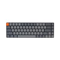 Keychron K7, 68 Keys Ultra-Slim Wireless Bluetooth/Wired Mechanical Keyboard with Low-Profile Gateron Mechanical Brown Switch, White LED Backlit Compatible with Mac Windows