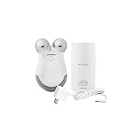 NuFACE Mini Classic Microcurrent Facial Device Kit - Face Sculpting Tool & Neck Tightening Device to Contour, Lift, Smooth & Tone + Activating Aqua Conductive Gel for Microcurrent Treatment