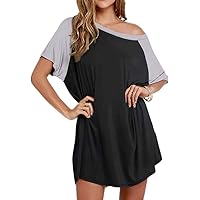 Haola Women Loose T Shirts Home Short Shirt Mini Dresses Tops