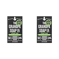 Grandpa's Pine Tar Bar Soap by The Soap Company | The Original Wonder Soap | 3-in-1 Cleanser, Deodorizer & Moisturizer | 4.25 Oz. (Pack of 2)