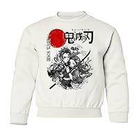 Anime Manga Slayers Tanjiro Nezuko Demon Youth Crewneck Sweater