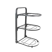 3-Tier Adjustable Rack Pan Organizer,Pot and Pan Organizer for Cabinet,Premium Kitchen Organization & Storage Shelves,Pot Lid Organizer