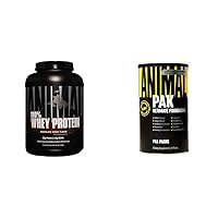 Animal 100% Whey Protein Powder – Whey Blend for Pre- or Post-Workout & Pak - Convenient All-in-One Vitamin & Supplement Pack