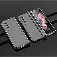 ZIFENGXUAN-Ultrathin Shockproof Cover for Samsung Galaxy Z Fold 4 Bring Pen Armor Case with Glass Screen Protector (for Samsung Z Fold 3,Clear)