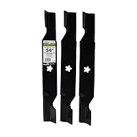 MaxPower 561747B 3 Blade Set for Many 54 in. Cut Craftsman, Husqvarna, Poulan Mowers Replaces OEM #'s 187256 and 532187256,yellow