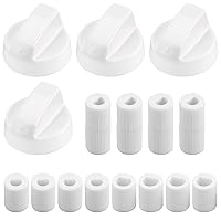 2024 Upgrade Universal White Control Knobs 4-Pack with Replacement for 12 Adapters for Oven/Stove/Range Widely Used (1year Free Return and Exchange Service)
