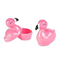 Pink Flamingo-Shaped Plastic Easter Eggs - Party Supplies - 12 Pieces