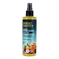 Desert Essence, Jojoba & Sweet Almond Body Oil Spray, 8.28 fl. oz. - Gluten-Free, Vegan, Cruelty Free - 24hour Moisture, Soothes Skin, Perfect for Sensitive Skin, Illuminating Body Spray