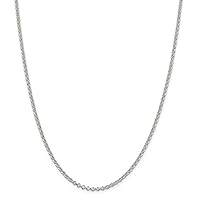925 Sterling Silver Rolo Chain Necklace Jewelry for Women in Silver Choice of Lengths 16 18 20 24 30 36 and Variety of mm Options