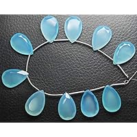 8 pcs,Super Finest,AAA-Aqua Chalceny Faceted Pear Briolettes 20x13mm Large Size Code-HIGH-65679