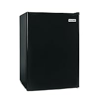 Igloo 2.6 Cu.Ft. Compact Refrigerator with Freezer, 2 Shelfs, Perfect for Homes, Offices, Dorms, Black