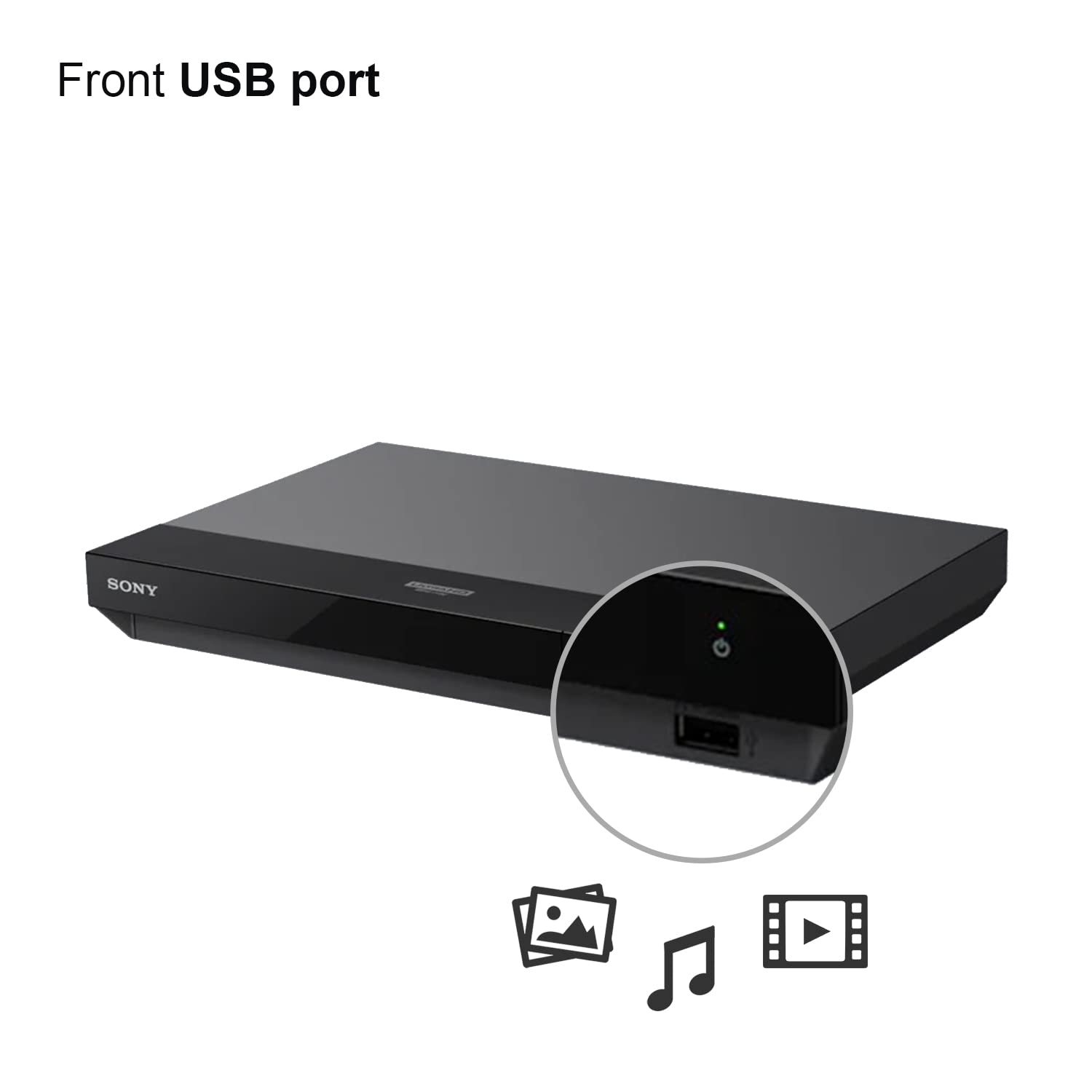 Sony UBP-X700/M, 4k Blu Ray Player For TV with Ultra HD Vision, HDR, WiFi for Streaming Netflix, YouTube or Disney+ & more. Includes HDMI Cable, Remote Control, Bluray/DVD Disc Cleaner, Cleaning Cloth