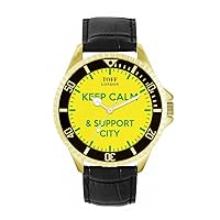 Football Keep Calm and Support City Fans Mens Watch