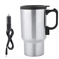 Car Heating Cup, Car Kettle,12v 450ml Stainless Steel Travel Mug Car Heating Cup, Fast Travel Heating Cup With Lid, Spill Proof, Electric Cup For Heating Coffee Milk Cup Hot Water Bottle