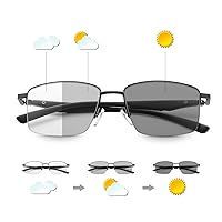 Photochromic Progressive Multifocus Reading Glasses Spring Hinges Transition UV400 Sunglasses Anti Glare Sun Readers