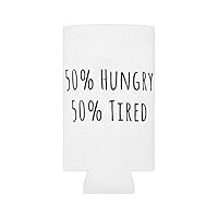 Beer Can Cooler Sleeve Hilarious Starving Awkward Introverts Funny Saying Tired Humorous Exhausted Introverted Statements Gags Slim Can