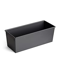 Tiger Crown 5061 Cake Pan, Black, 3.7 x 9.2 x 3.3 inches (95 x 233 x 85 mm), Black Pound Shape, Large, Steel, Fluorine Treatment, Heat Resistant to 250 Degrees