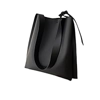 Women's Shoulder Bag Large Capacity Soft PU Leather Rectangular Tote Bag Solid Color Handbag for Women