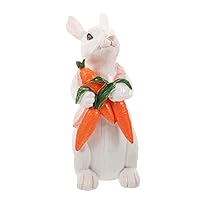 BESTOYARD Easter Bunny Home Decor Crafts Rabbit Decors Household Bunny Statues Creative Bunny Figurines Funny Rabbit for Garden Tabletop Small Bunny Resin Ornament Modeling Office