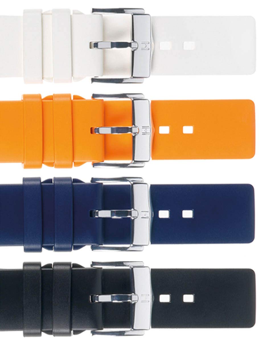 Hirsch Pure Premium Caoutchouc Watch Strap - 100% Natural Rubber - 18mm, 20mm, 22mm-26mm - Choose Color & Size - Quick Release Watch Band