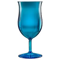 Drinique 13oz Unbreakable Hurricane Cocktail Glass (Case of 24) Shatterproof Tropical Tritan Plastic Cup - Clear