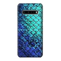 R3047 Green Mermaid Fish Scale Case Cover for LG V60 ThinQ 5G