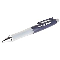 PILOT Dr. Grip Refillable & Retractable Ballpoint Pen, Medium Point, Navy Barrel, Blue Ink, Single Pen (36101)