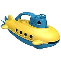 Submarine - BPA, Phthalate Free Blue Watercraft with Spinning Rear Propeller Made from Recycled Materials. Safe Toys for Toddlers
