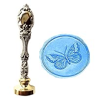 Cute Butterfly Insect Wax Seal Stamp Bronze Metal Handle Set Decorative Wedding Invitations Christmas Card Paper Stationary Envelope Gift Packing Snail Mail Wax Seal Sealing Stamp Set