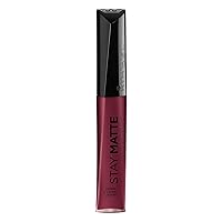 Rimmel London Stay Matte Liquid Lip Color with Full Coverage Kiss-Proof Waterproof Matte Lipstick Formula that Lasts 12 Hours - 810 Plum This Show, .21oz