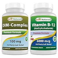 Best Naturals DIM Supplement 100 mg & Vitamin B12 6000 mcg