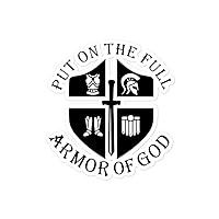 Armor of God Sticker Belt of Truth Sword of The Spirit Shoes of Peace Shield of Faith Helmet of Salvation Ephesians 6:11
