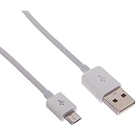 Micro USB Cable 3.3-Foot for All Android, Windows, Blackberry Devices, Digital Cameras, Bluetooth - Retail Packaging - Clear