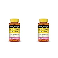 Body, Hair, Skin & Nails with Vitamins A, E, C and Biotin - Healthy Hair, Skin and Nails, Premium Beauty Supplement, 60 Capsules (Pack of 2)