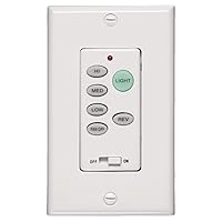 Quorum 7-1301-0 Traditional Fan Remote Control from Wall Control Collection in White Finish,