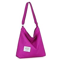 Covelin Women's Retro Large Size Canvas Shoulder Bag Hobo Crossbody Handbag Casual Tote