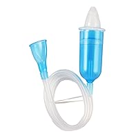 Nasal Aspirator Vacuum Operated Baby Nose Cleaner Nose Sucker with Soft Silicone Tips Easy to Use and Clean Flow-Nasal Aspirator for Baby Mucus Cleaner(Blue)