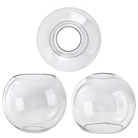 3 Pack Clear Glass Globes for Light Fixtures Replacement, 5.9