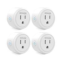 Mini Smart Plug, 2.4G Wi-Fi Outlet Socket Compatible with Alexa and Google Home Smart Life, APP Control with Timer Schedule Function, No Hub Required, ETL FCC Listed,4 Pack, White (WP3-4)