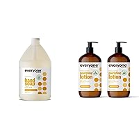 Liquid Hand Soap Refill, 1 Gallon, Meyer Lemon and Mandarin, Plant-Based Cleanser & Everyone for Every Body Nourishing Hand and Body Lotion, 32 Ounce