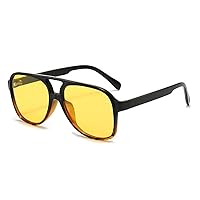 Night Driving Glasses for Men Women - Anti Glare Polarized UV400 Yellow Safety Night Vision Goggles for Fishing Golf
