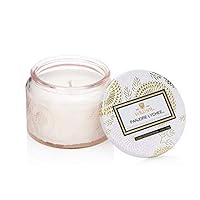 Panjore Lychee Candle | Petite Embossed Glass Jar | 3.2 Oz. | 25 Hr Burn Time | Vegan | Coconut Wax and Natural Wicks for Cleaner Burning