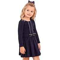 Knit Special Occasion Dress (Size 4) Navy