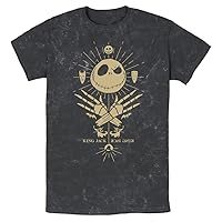 Disney Nightmare Before Christmas King Jack Young Men's Short Sleeve Tee Shirt